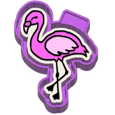 Happy Flamingo Freshie STL Mold Housing Happy Flamingo Freshie STL Mold Housing