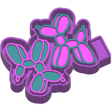 Balloon Dog Vent Clip Freshie STL Mold Housing Balloon Dog Vent Clip Freshie STL Mold Housing