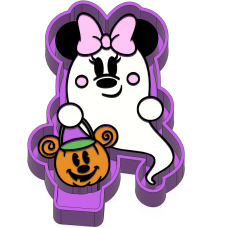 Ghost Minnie Mouse Freshie STL Mold Housing