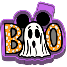 Halloween Mickey Mouse Boo Freshie STL Mold Housing
