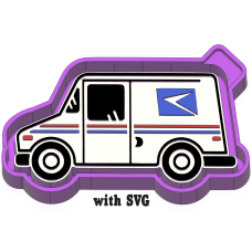 Mail Truck with SVG Freshie STL Mold Housing Mail Truck with SVG Freshie STL Mold Housing