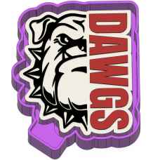 DAWGS Georgia Bulldogs football Freshie STL Mold Housing DAWGS Georgia Bulldogs football Freshie STL Mold Housing