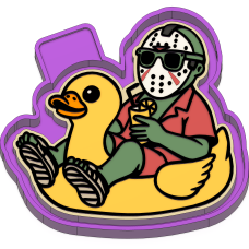 Horror Jason on Duck Float Freshie STL Mold Housing