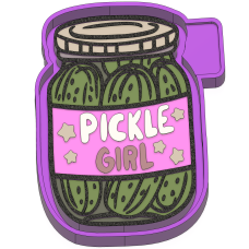 PICKLE GIRL Jar Freshie STL Mold Housing