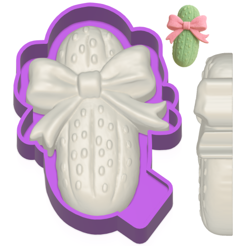 Pickle with bow 3D Model Freshie STL Mold Housing - Mold2Molds Pickle with bow 3D Model Freshie STL Mold Housing - Mold2Molds
