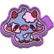 Strawberry Cow Freshie STL Mold Housing