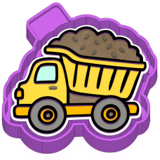 Dump Truck Cartoon Freshie STL Mold Housing Dump Truck Cartoon Freshie STL Mold Housing
