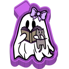 Halloween Ghost Bookish Freshie STL Mold Housing
