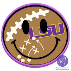 LSU Smiley Face Silicone Insert STL LSU Smiley Face Silicone Insert STL