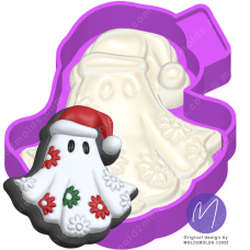 3D Floral Santa Ghost Freshie STL Mold Housing 3D Floral Santa Ghost Freshie STL Mold Housing