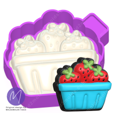 3D Strawberry Basket Freshie STL Mold Housing