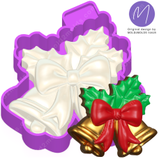 3D Christmas Bells Freshie STL Mold Housing 3D Christmas Bells Freshie STL Mold Housing