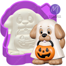 3D Halloween Dog Ghost Freshie STL Mold Housing