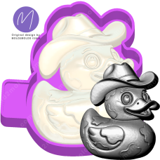 3D Cowboy Duck Freshie STL Mold Housing
