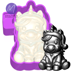 3D Santa Unicorn Freshie STL Mold Housing 3D Santa Unicorn Freshie STL Mold Housing