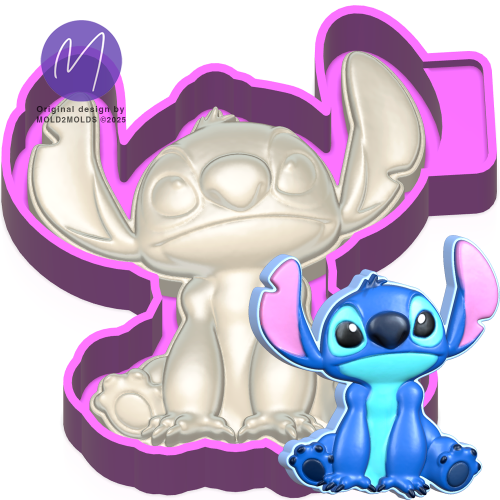 3D Stitch Freshie STL Mold Housing - Mold2Molds 3D Stitch Freshie STL Mold Housing - Mold2Molds