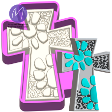 3D Leopard Concho Cross Freshie STL Mold Housing 3D Leopard Concho Cross Freshie STL Mold Housing