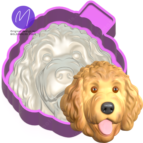 3D Goldendoodle Freshie STL Mold Housing - Mold2Molds