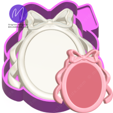 3D Oval Frame Coquette Bow Freshie STL Mold Housing