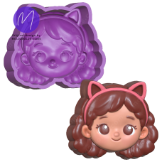 3D Gabby Girl with Cat Ears Bath Bomb STL Mold 3D Gabby Girl with Cat Ears Bath Bomb STL Mold