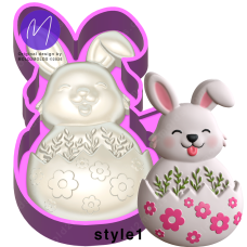 3D Bunny in Easter Egg Freshie STL Mold Housing 3D Bunny in Easter Egg Freshie STL Mold Housing