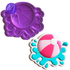 3D Beach Ball Splash Bath Bomb STL Mold 3D Beach Ball Splash Bath Bomb STL Mold