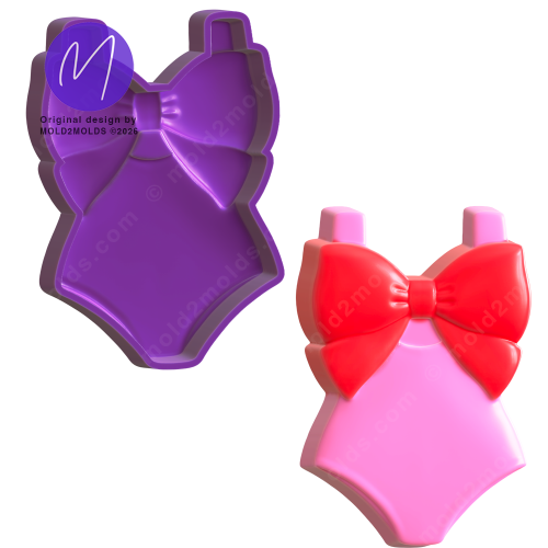 3D Bow Swimsuit Bath Bomb STL Mold - Mold2Molds