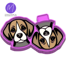 Beagle Dog Head Vent Clip Freshie STL Mold Housing