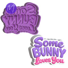 3D Some Bunny Loves You Bath Bomb STL Mold