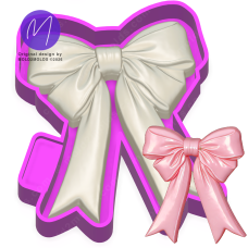 3D Ribbon Bow Freshie STL Mold Housing 3D Ribbon Bow Freshie STL Mold Housing