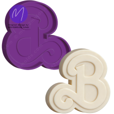 3D Barbie Letter B Bath Bomb STL Mold