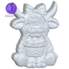 3D Highland Cow with Easter Basket Freshie STL Mold Housing - Mold2Molds