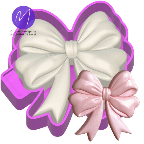 3D Coquette Bow Freshie STL Mold Housing - Mold2Molds 3D Coquette Bow Freshie STL Mold Housing - Mold2Molds