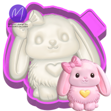 3D Bunny with Bow Freshie Mold Housing STL