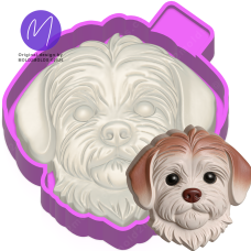 3D Maltese dog head Freshie STL Mold Housing 3D Maltese dog head Freshie STL Mold Housing