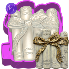 3D Books with Leopard Bow Freshie STL Mold Housing 3D Books with Leopard Bow Freshie STL Mold Housing