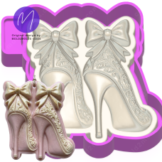 3D High Heel with Bow Freshie STL Mold Housing 3D High Heel with Bow Freshie STL Mold Housing