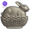 3D Vintage Bunny Dish Freshie STL Mold Housing - Mold2Molds