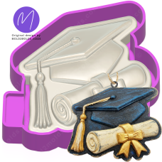 3D Graduation Cap and Diploma Freshie STL Mold Housing 3D Graduation Cap and Diploma Freshie STL Mold Housing