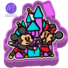 Mickey and Minnie Castle Freshie STL Mold Housing