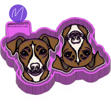 Jack Russell Terrier dog Vent clip Freshie STL Mold Housing Jack Russell Terrier dog Vent clip Freshie STL Mold Housing