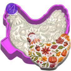 3D Harvest Hen Freshie STL Mold Housing