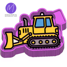 Bulldozer Freshie and Plaster STL Mold Housing Bulldozer Freshie and Plaster STL Mold Housing