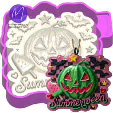 3D Summerween Pumpkin Popsicle Freshie STL Mold Housing