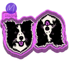 Border Collie Dog Head Vent Clip Freshie STL Mold Housing Border Collie Dog Head Vent Clip Freshie STL Mold Housing