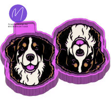Bernese Mountain Dog Head Vent Clip Freshie STL Mold Housing Bernese Mountain Dog Head Vent Clip Freshie STL Mold Housing