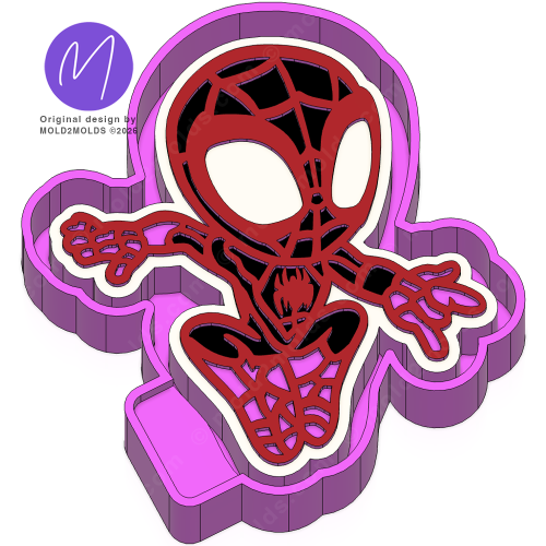 Miles Morales Spider Man Freshie STL Mold Housing - Mold2Molds Miles Morales Spider Man Freshie STL Mold Housing - Mold2Molds
