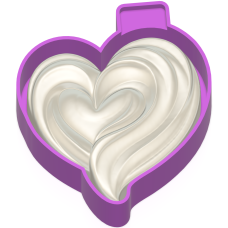 3D Swirling Heart Freshie STL Mold Housing 3D Swirling Heart Freshie STL Mold Housing