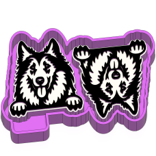 Collie Dog Vent Clip Freshie STL Mold Housing Collie Dog Vent Clip Freshie STL Mold Housing