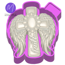 3D Western Turquoise Wing Cross Freshie STL Mold Housing 3D Western Turquoise Wing Cross Freshie STL Mold Housing